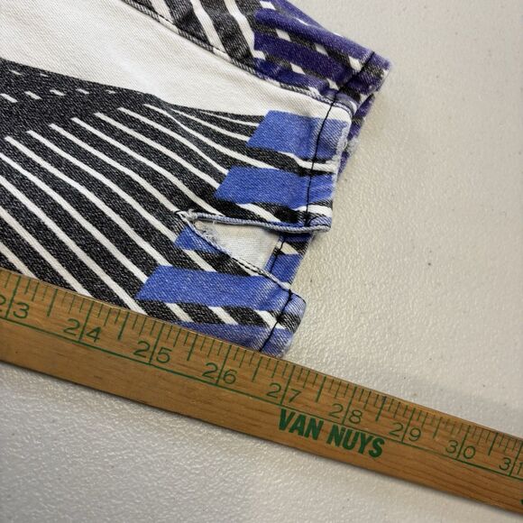 VTG 90s Roberto Cavalli /Ittierre AOP Psychedelic Illusion Stripe Jeans Size 28 - Picture 16 of 16